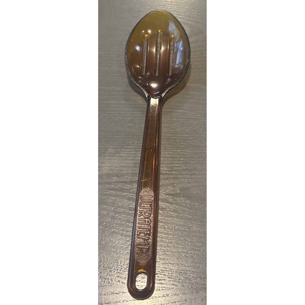 Ultratemp Slotted Spoon 2115 Robinson Knife Co Vintage Kitchen Utensil Amber
